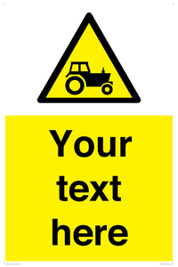 Custom warning farm machinery